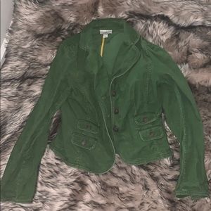 BEAUTIFUL GREEN ANN TAYLOR LOFT CORDUROY JACKET